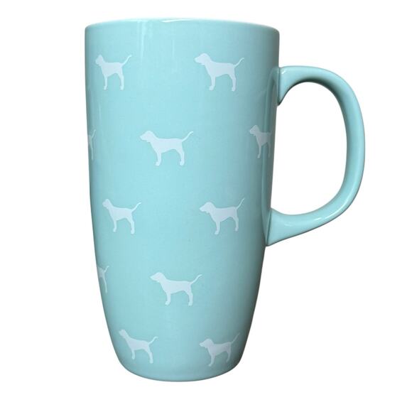 PINK Victoria Secret Mug Coffee Tea Cup Dog Tiffany Blue Large 20oz Ceramic Tall - Picture 1 of 9